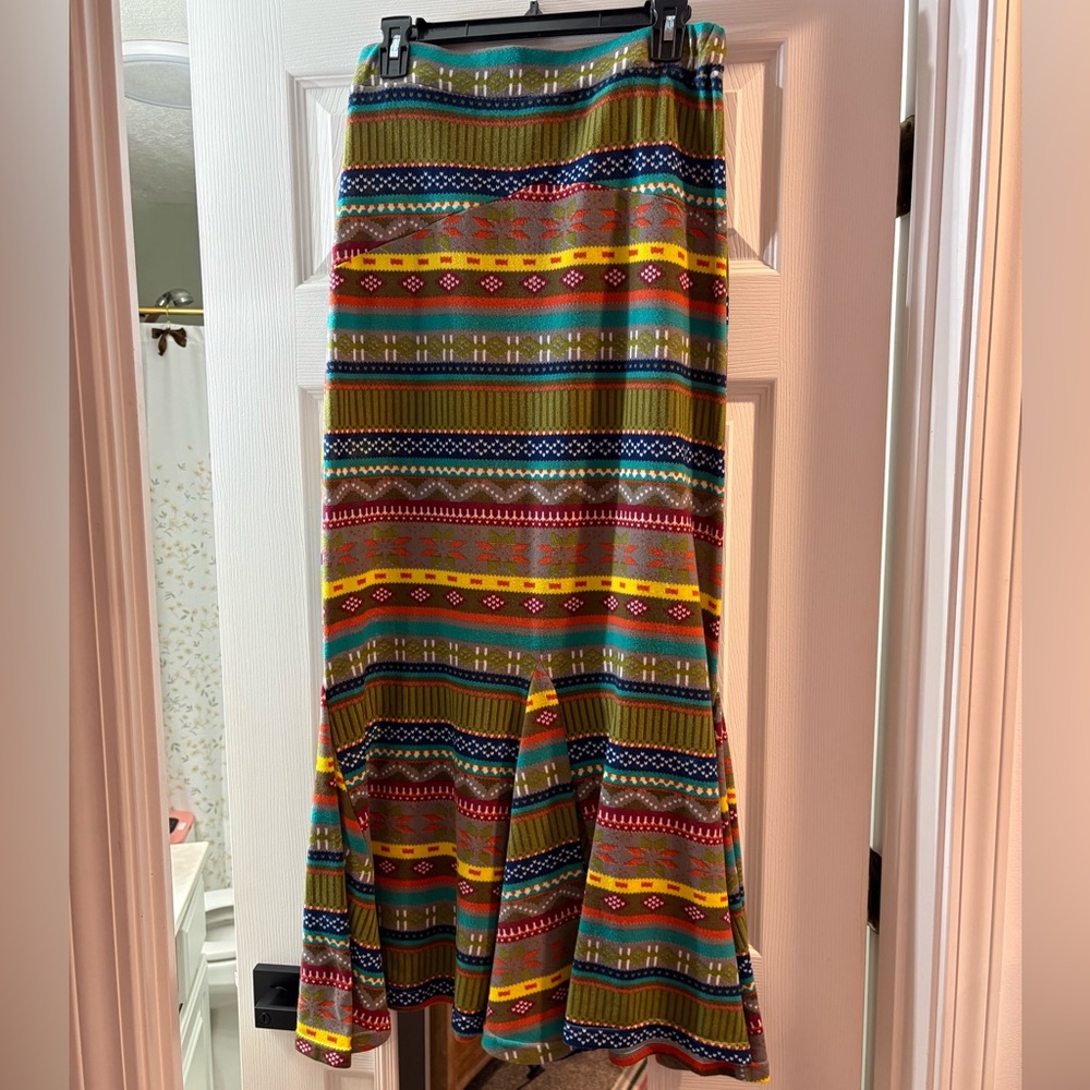 Poof! Multicolor Striped Maxi Skirt